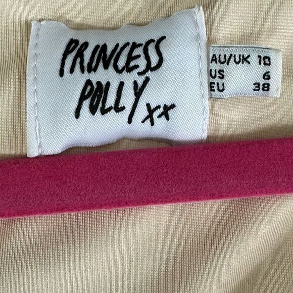 Princess Polly Top Womens Size 6 Lucille Crop Chiffon Y2K check Ruched 90s 00s - Picture 12 of 14